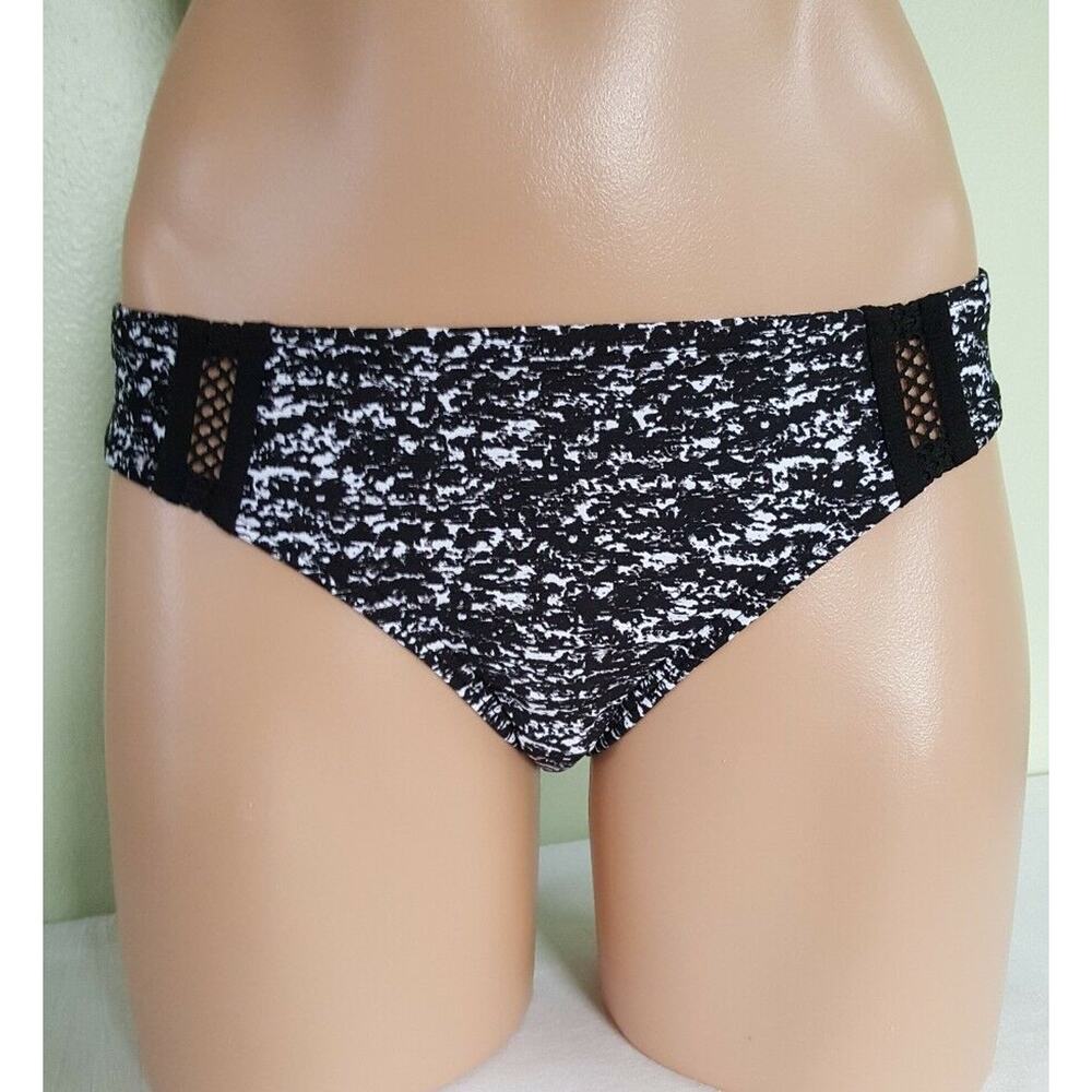 Calvin Klein black mesh sides bikini bottom size XS